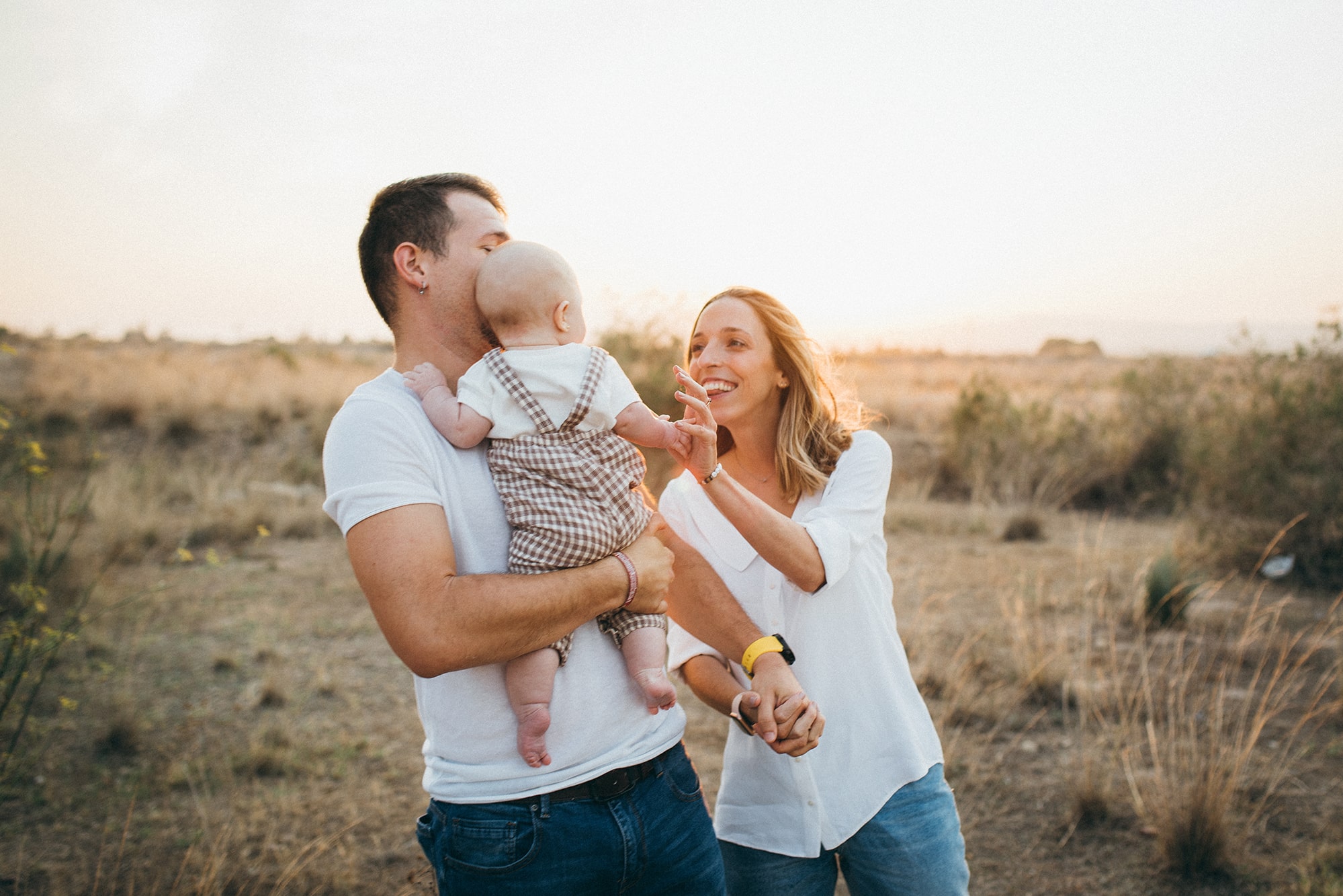foto de familia al atardecer