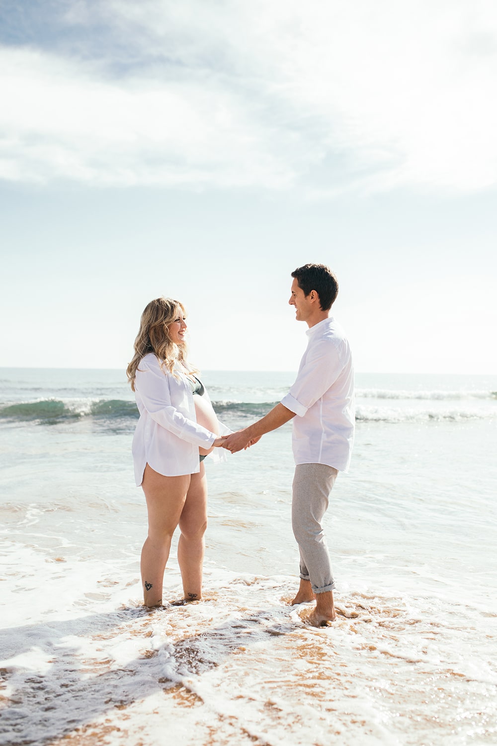 reportaje fotografía embarazada mar